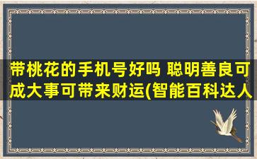 带桃花的手机号好吗 聪明善良可成大事可带来财运(智能百科达人，聪明善良带来财运，探讨带桃花的手机号是否可信)